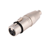 XLR 3-Pin Female To RCA Female Microphone Connector 2pcs 3-Pin XLR Female Jack To RCA Female Audio Microphone Connectors Adapter