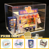 CUTEBEE DIY Dollhouse Wooden Doll Houses Miniature Dollhouse Kit Furniture  Casa Music Led Toys for Children Birthday Gift A68C