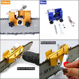 Easy Portable Chainsaw Sharpening Jig Aluminium Alloy Chainsaw Sharpener with Grinder Stones Chain Saw Drill Sharpen Tool