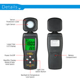 AS803 Handheld Digital Lux Meter Luminance Tester Light Meter 1-200000 Lux Tools Photometer Spectrometer Actinometer