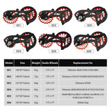 Oval Dish mtb Lightweight Carbon Fiber Bike Derailleur Pulley Wheels System Ceramic Bearing Guide Roller chainring bolts