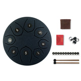 tongue Drum 6 Inch Steel Tongue Drum Set 8 Tune Hand Drum Pad Tank Sticks Carrying Bag Percussion Instruments Accessories