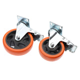 1pc 4 / 5 inch Furniture Caster Wheel w/ Brake Soft Rubber Swivel Caster Roller Wheel For Heavy Duty Machine Platform Trolley