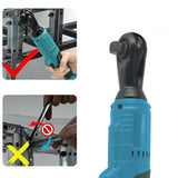 130nm Electric Ratchet Wrench 1/2'' Right Angle Ratchet for Makita 18V Battery Hand Tools Wrench Blue 800r/min
