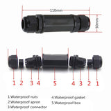 5PCS M22Z Shielded RJ45 Waterproof Cat5/5E/6 8P8C Connector IP67 Ethernet LAN Cable Connector Double Head Outdoor