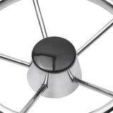 Steering Wheel 304 Stainless Steel 5 Spoke 25 Degree for Marine Yacht