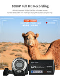 Ordro V12 1080P FULL HD Video Camera Professional Youtube Digital Camcorder with IR Night Vision for Vlogger