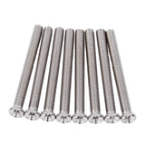 16 Pcs M3x30MM Electric Guitar Humbucker Pickup Adjust Height Screw and Springs - Silver