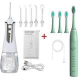 Oral Irrigator 3 Modes Water Flosser Waterproof Dental Water Jet Irrigator Dental Teeth Whitening 5 Modes Electric Toothbrush