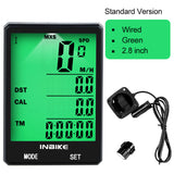 2.8 inch Bicycle Computer Wireless Bike Computer Light Headlight Set Rainproof Speedometer Odometer Cycling Stopwatch
