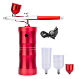 Cordless 0.3mm Mini Airbrush Nano Fog Spray USB Portable Red Black For Face Art Paint Hyperbaric Oxygen Injection SPA Household