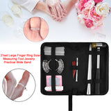 21pcs/set Polished Agate Adjuster Stick Jewelry Practical Large Finger Ring Sizer Measuring Tool Bracelet Wide Band Mandrel