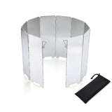 10 Plates Foldable Windscreen for Outdoor Camping Stoves Gas Stove Wind Sh ield Screens Protector Camping Stove Windsh ield