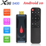 X96 S400 2Gb 16Gb Android 10 Tv Stick Allwinner H313 Quad Core 4K 60fps H.265 2.4G Wifi  Speler Tv Box Dongle