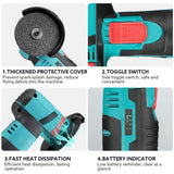 12V Mini Brushless Electric Angle Grinder Cordless Polishing Grinding Machine Diamond Cutting Electric DIY Power Tools