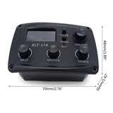 H58D KLT17A 3 Band Guitar Preamp Equalizer Piezo Pickup Tuner with LCD Tuner for Electric Acoustic Classic Guitar Accessories