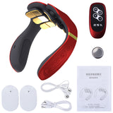 6 Head Cervical massager Remote Control Hot Compress Neck Massager Electric Pulse Neck Shoulder Massage Instrument Relief Pain