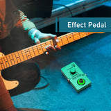 COOLMUSIC Compressor Effect Pedal True Bypass Guitar Effect Pedals with 4 Rotating Knobs Foot Switch for Electric Guitar Bass 9V