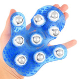 9 Balls Roller Massage Palm Shaped Body Massager Glove Stress Relief