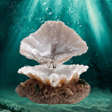 Aquarium Decoration Coral Reef Aerating Action Ornament Fish Tank Shell Pearl Bubbler Fish Aquatic Pet Supplies