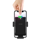 15W Car Phone Holder Wireless Charging With Dual Coils for iPhone Samsung z flip 3 Android Air Vent/Suction Cup phone kickstand