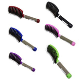 Hairdressing Comb Curved Boar Bristles Smooth Hair Curling Comb Styling Comb Straight Hair Massage Comb