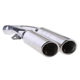Universal Silver Exhaust    on Motorbike Street mm 2''
