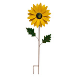 Outdoor Waterproof Ornament Universal Home Decor With Stake Garden Iron Sunflower Rustproof Vivid Natural 3D Craft Easy Use