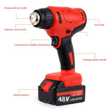 48V  Cordless Heat Gun Hot Air Machine Lithium Rechargeable Heating Equipment Temperatures Adjustable for Makita Battery Tool