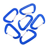 6 Pieces 12KN Aluminum Wire Gate Carabiner for Hammock Camping Hiking Mountaineering Yoga Climbing Accessories
