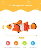 Electric Floppy Fish Cat Toys Interactive Catnip Automatic Flopping Rechargeable Realistic Fish Moving Pet Product for Cats Chew