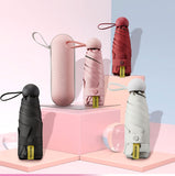 Light Sun Umbrella Female Anti-UV Sunshade Umbrella Pocket Sunscreen Umbrella Portable Mini 18cm Umbrella Paraguas Modis Adults