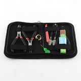 1Set Jewelry Making Tool Wire Cutter/Round Nose Pliers Side Cutting Pliers Scissor Vernier Tape Measure Beading Tweezers Awls