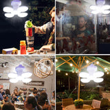 Solar Rechargeable Light LED Power Failure Emergency Bulb Light Rechargeable Folding Tent Light For Garden Tents