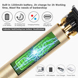3 Modes Men Professional Electric Hair Clippers LCD Display T-Outliner Blade Hair Trimmer USB Rechargeable Hair Cutting Machine
