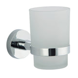 Round Glass Cup Hotel Wall Mounted Toothbrush Holder Home Toothpaster Accessories Toilet Bathroom Stainless Steel Organizer