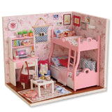 CUTEBEE Doll House DIY Miniature Dollhouse Model Wooden Toy Furnitures Casa De Boneca Dolls Houses Toys Birthday Gift H012