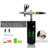 New Arrival Airbrush Set Air Compressor Airbrush Paint Spray Gun USB Rechargeable Oxygen Injector For Nail Art Tattoo Craft Cak