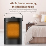 Small Space Heater For Indoor Use,Electric Ceramic Space Heater,Portable Heaters Fan For Office Bedroom 1500W EU Plug