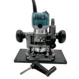 Precision Router Lift for 65mm Diameter Motors,Router Lift Table Base and Aluminum Router Table Insert Plate Workbenches Tools