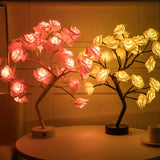 LED Table Lamp With USB Flower Tree Home Decoration Bedroom Gift Night Table Lamp For Christmas Wedding Bedroom