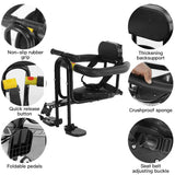 Front Bicycle Seat Child Safety Saddle Baby Seat with Pedals and Support Back Rest for MTB Road Bike Outdoor Cycling Accessory
