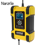 Large Power 12A Car Battery Charger Universal 12V 24V Battery Charger &amp; Maintainer for SUV Truck Car AGM GEL WET Lithium LiFePO4