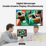 24M Digital Microscope with 7 Inch Adjustable 3X Digital Magnification Photo Video 3D Effect Microscope with Remotes Control