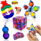 Fidget Toys Set 4Pcs Pack Cheap Sensory Relieves Stress Anxiety For Children Simple Dimple Figet Advent Calendar Anti-stress Toy