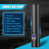 Rechargeable 12V 150 PSI Tire Pump Portable Compressor Mini Air Inflator Digital LCD Pressure Gauge for Car Bicycle Tires Balls