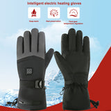 Moto Touch Screen Heated Gloves Winter Outdoor Motorcycle Thermal Gloves Guantes Para Waterproof Heating Riding Ski Warm Gloves