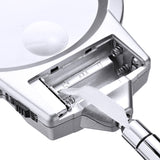 Magnifying Glass Clamp Large Lens LED Lighted Lamp Top Desk Jewelry Magnifier Magnifying Glass And Clamp