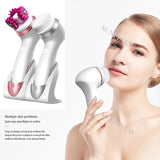 2022 Wireless Multifunctional Ipx7 Waterproof Facial Cleanser Cleaning + Introduction + Massage + Lifting 3 Heads Face Brush USB
