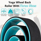 Yoga Wheel Set 3 Pack,Back Roller For Muscle Relaxation &amp; Stretches, Yoga Prop Wheels For Strength&amp;Flexibility